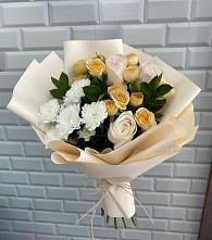 Букет цветов из:  Розы и Хризантемы в Ямской