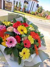 Букет цветов из:  Герберы #REPLACE_PRED# Ямской
