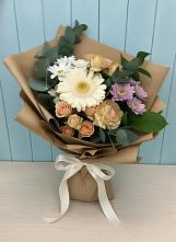 Букет цветов из:  Герберы и Хризантемы в Ямской