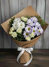 Букет цветов из:  Хризантемы и Розы в Ямской