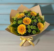 Букет цветов из:  Герберы и Хризантемы #REPLACE_PRED# Ямской