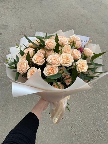 Букет Кремовые розы Латте в Ямской