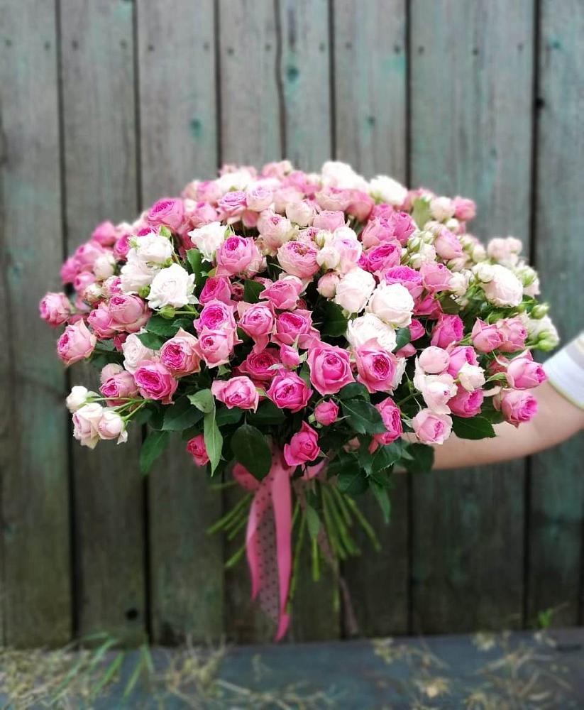 Букет Розовые кустовые розы Натали и Лав Лидия в Ямской