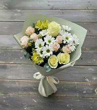 Букет цветов из:  Альстромерии, Розы и Хризантемы #REPLACE_PRED# Ямской