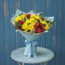 Букет цветов из:  Альстромерии и Хризантемы #REPLACE_PRED# Ямской